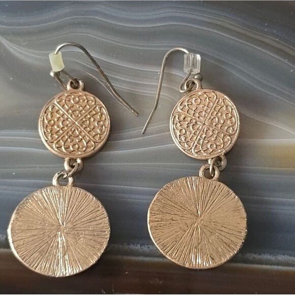 GREEK MYTHOLOGY GOD ZEUS RIDER COIN EARRINGS - Picture 5 of 7